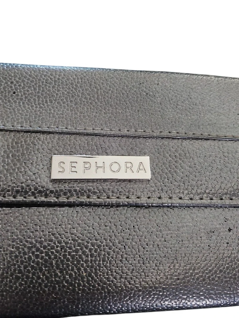 Sephora Silver Metallic Makeup Brush Case